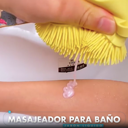 MASAJEADOR PARA BAÑO JABON LIQUIDO O SHAMPOO 🫧